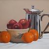"Apples & Oranges", 12" x 16", oil on canvas, Robert K. Roark.