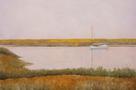 "Salmon Skies", 1st coat, 10" x 14" oil on panel, Robert K. Roark