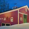 "Barn 4, private commission", 5" x 7", oil on panel, Robert K. Roark., SOLD
